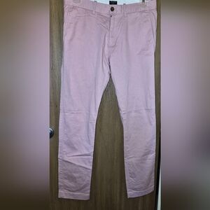 J CREW  Flex Chino Pants Iced Quartz Pink Classic Preppy Mens Sz  32x32 34w